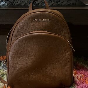 Michael Kors Tan Leather Backpack